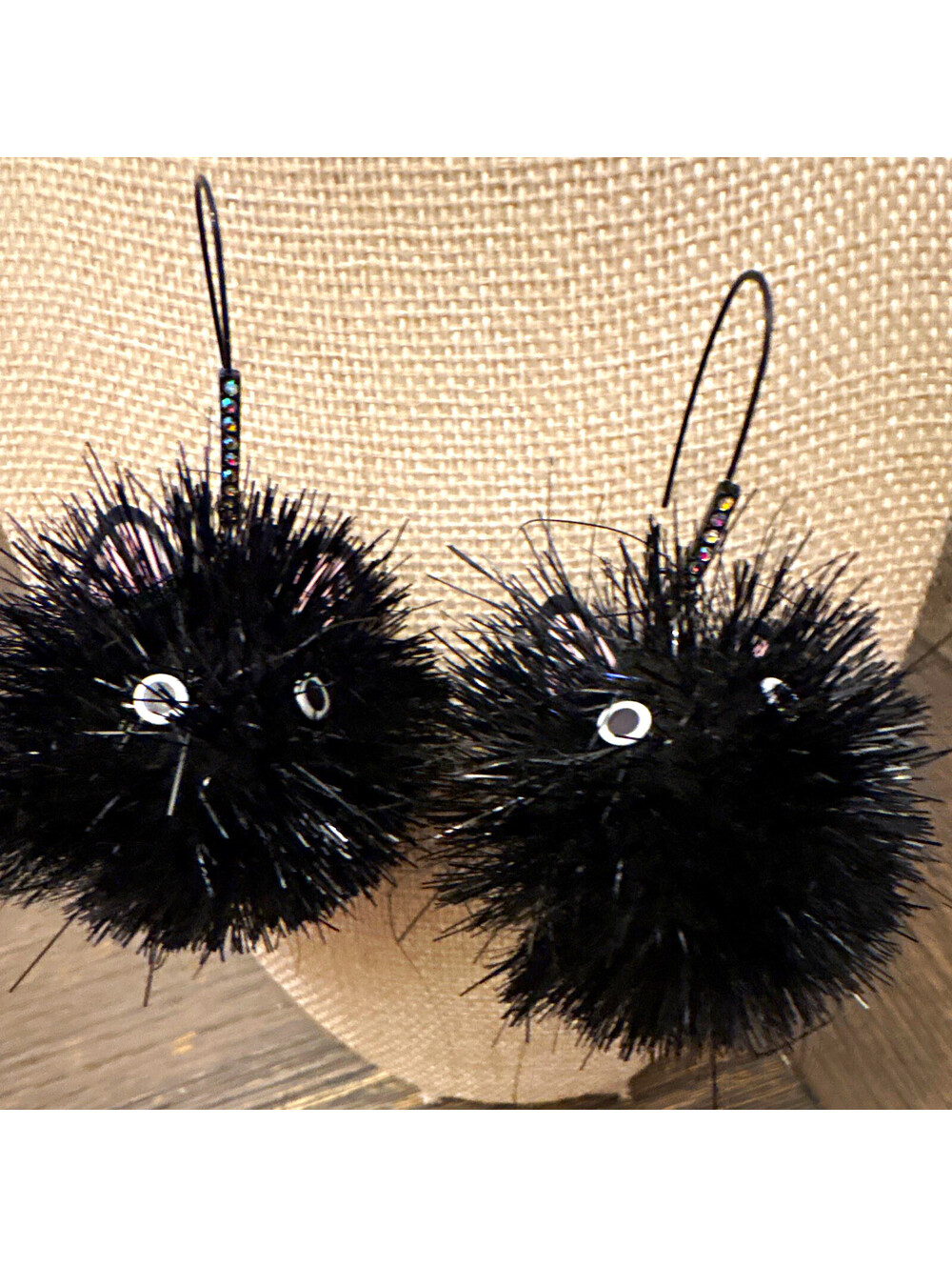 Betsey Johnson Black Cat earrings Halloween goth style